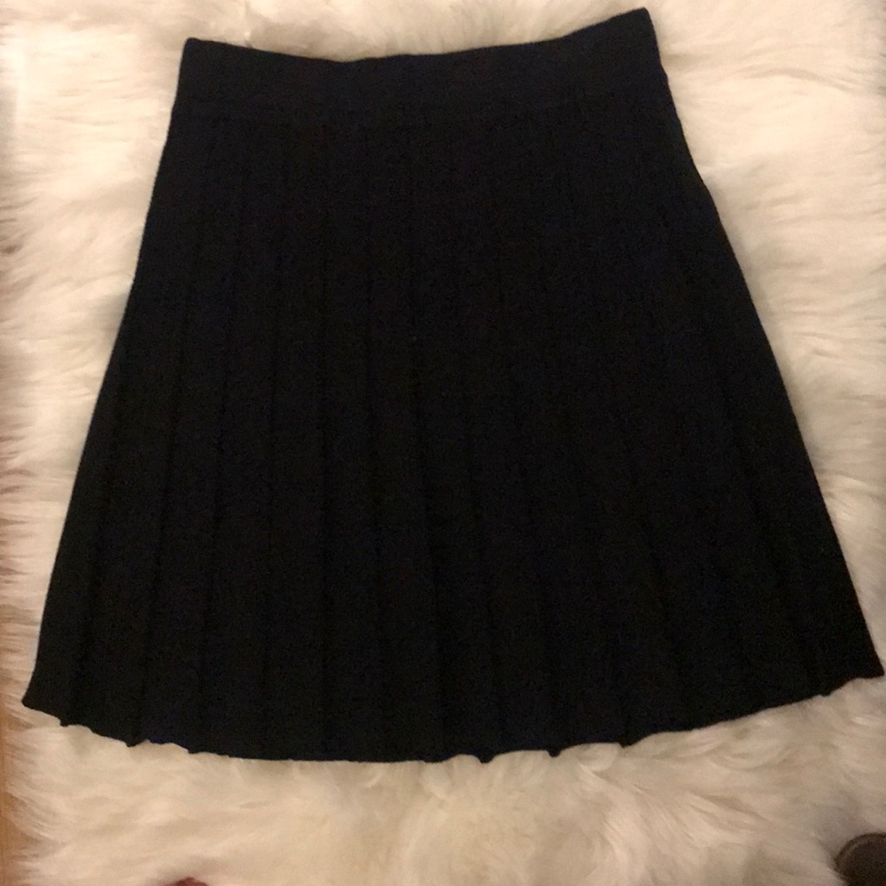 Pleated black skirt 19.5 inches long